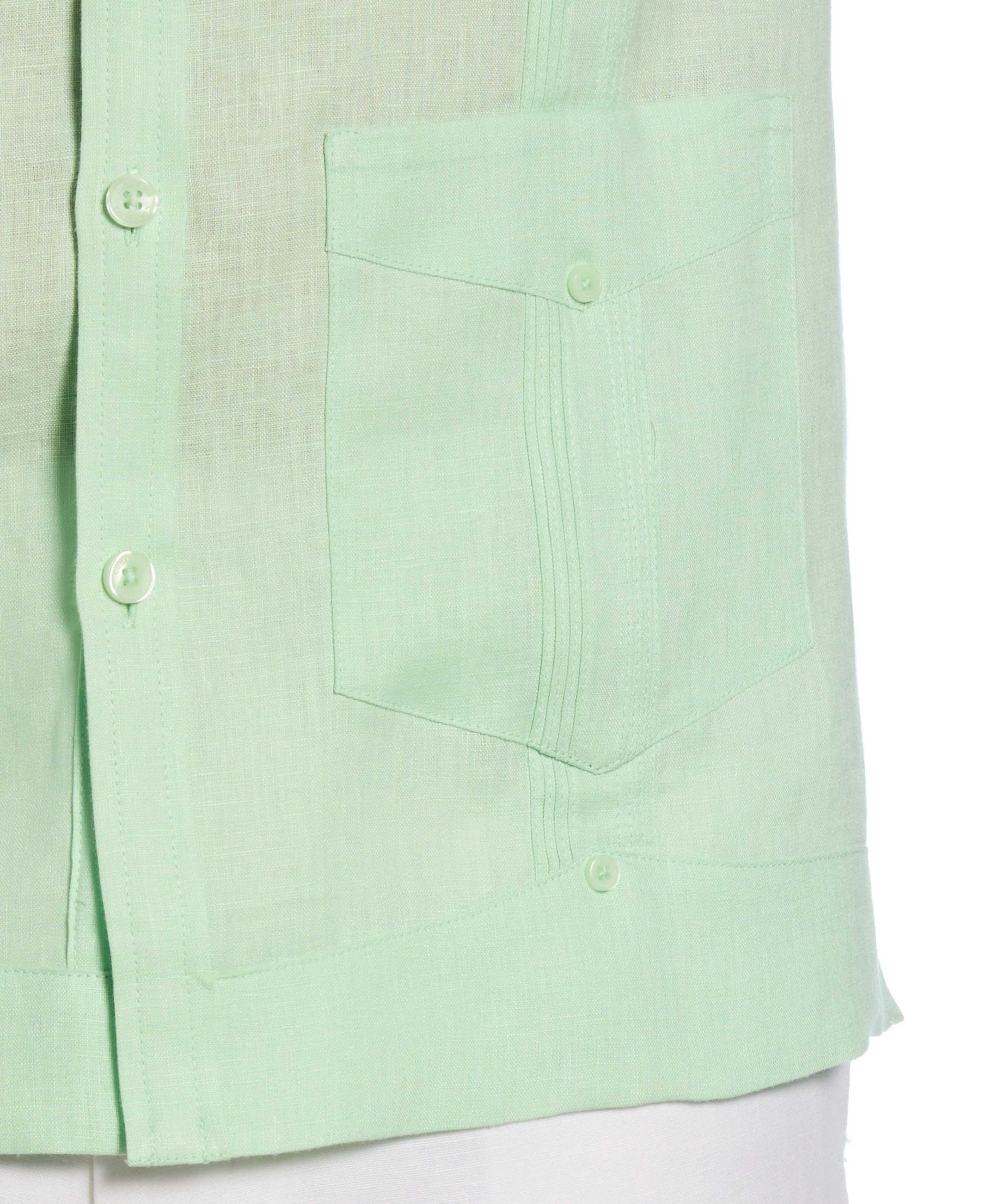 Big & Tall 100% Linen Classic Guayabera Shirt - Long Sleeve