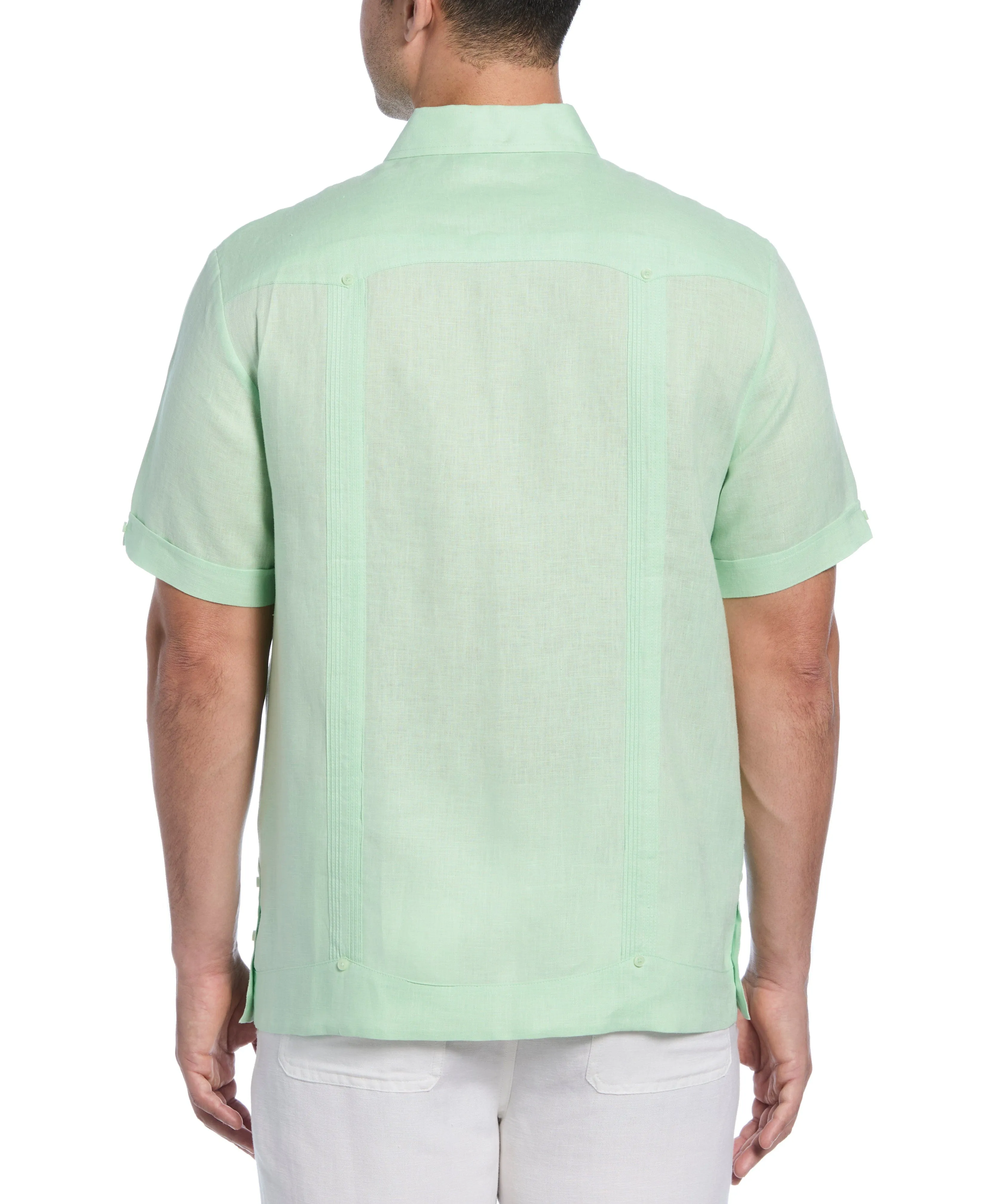 Big & Tall 100% Linen Classic Guayabera Shirt - Short Sleeve