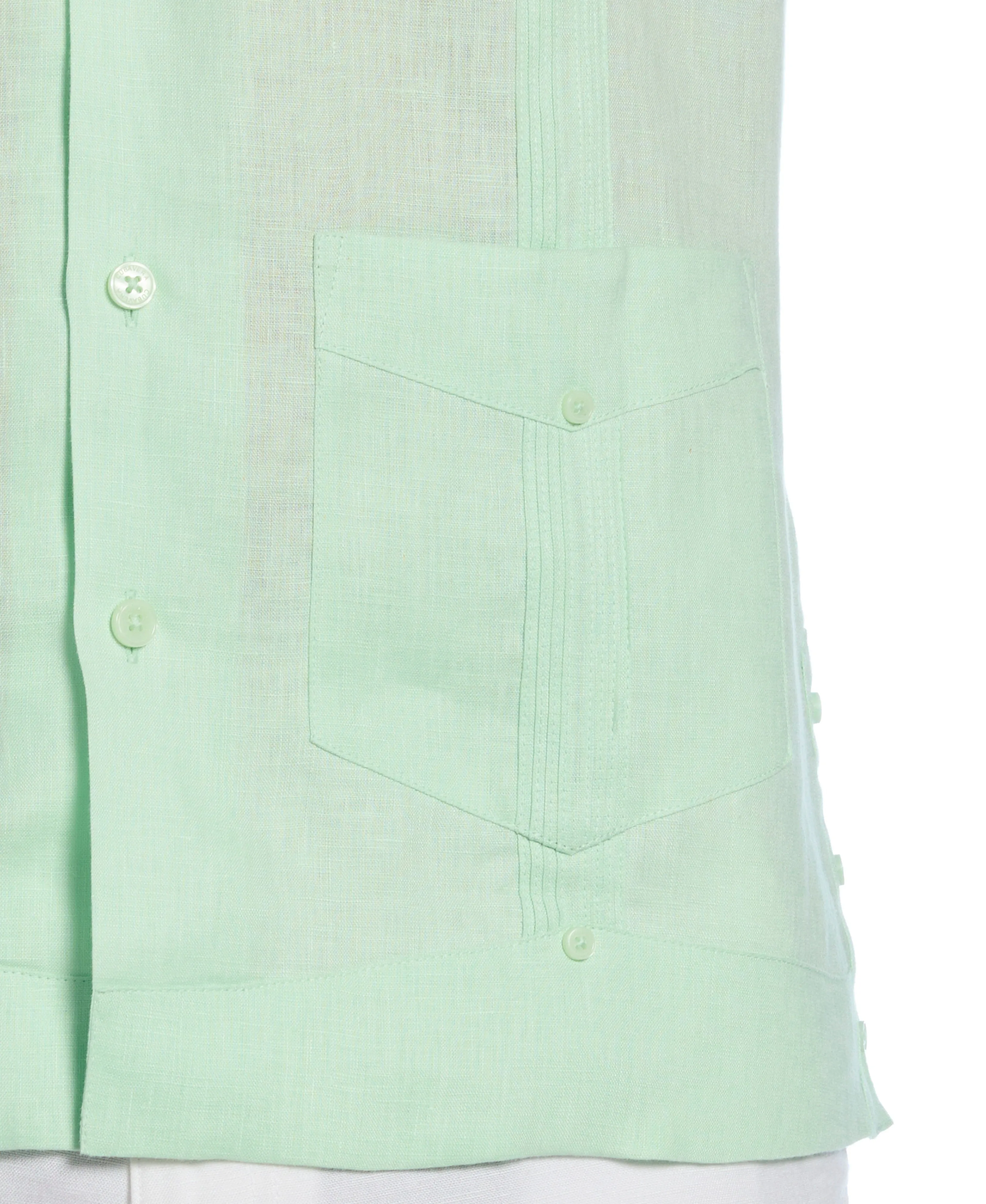 Big & Tall 100% Linen Classic Guayabera Shirt - Short Sleeve