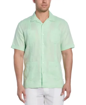 Big & Tall 100% Linen Classic Guayabera Shirt - Short Sleeve