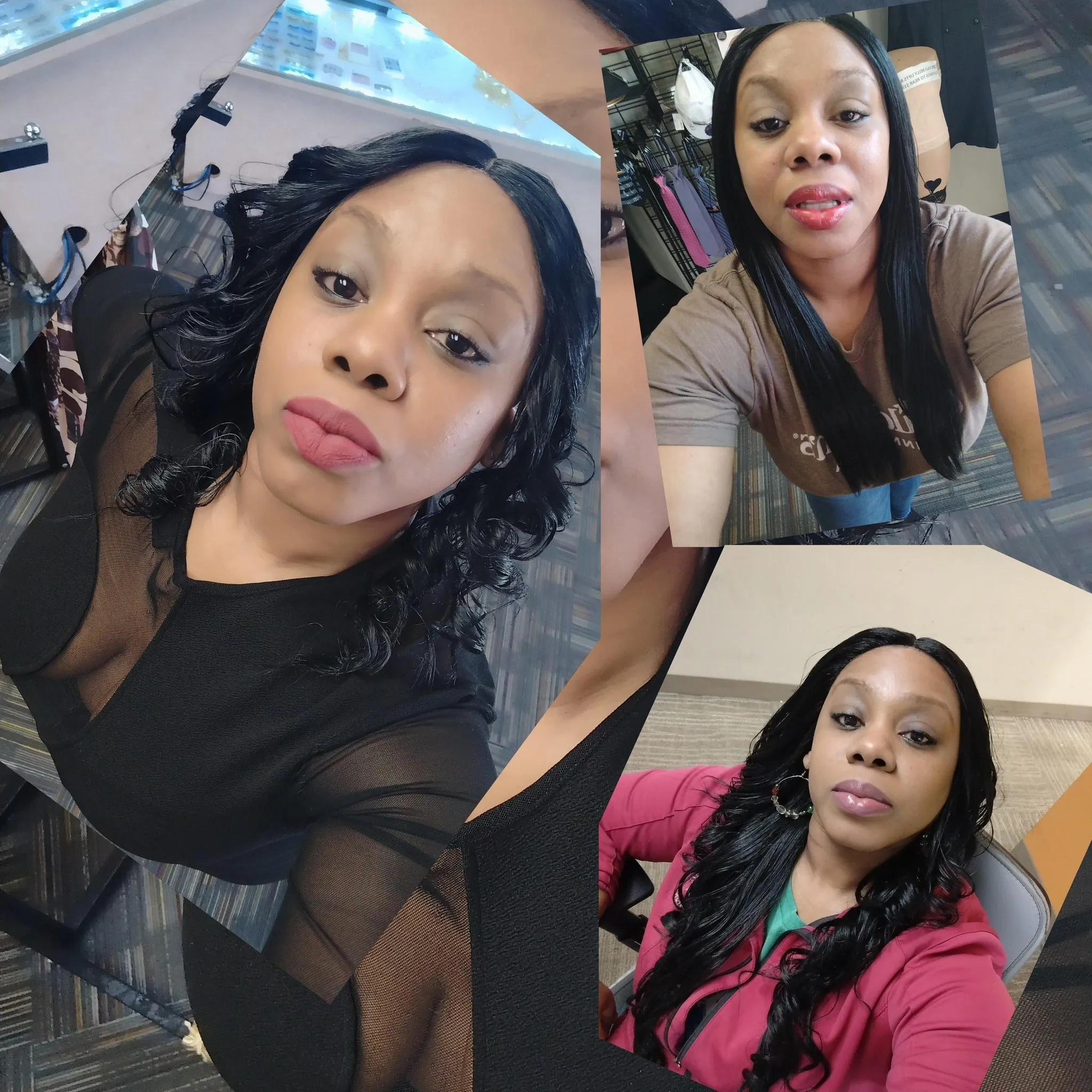 Black $59 Synthetic Transparent Lace Fashion Lace Front Wig Optimismic Wigs and Gifts West St Paul