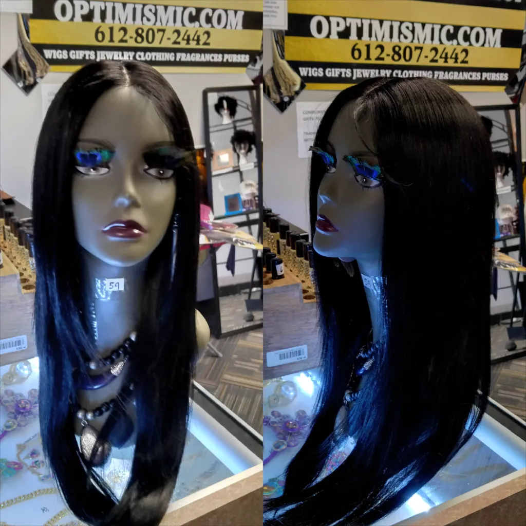 Black $59 Synthetic Transparent Lace Fashion Lace Front Wig Optimismic Wigs and Gifts West St Paul