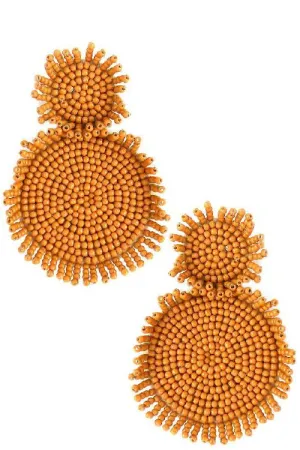 Blogger Beaded Earrings Mustard