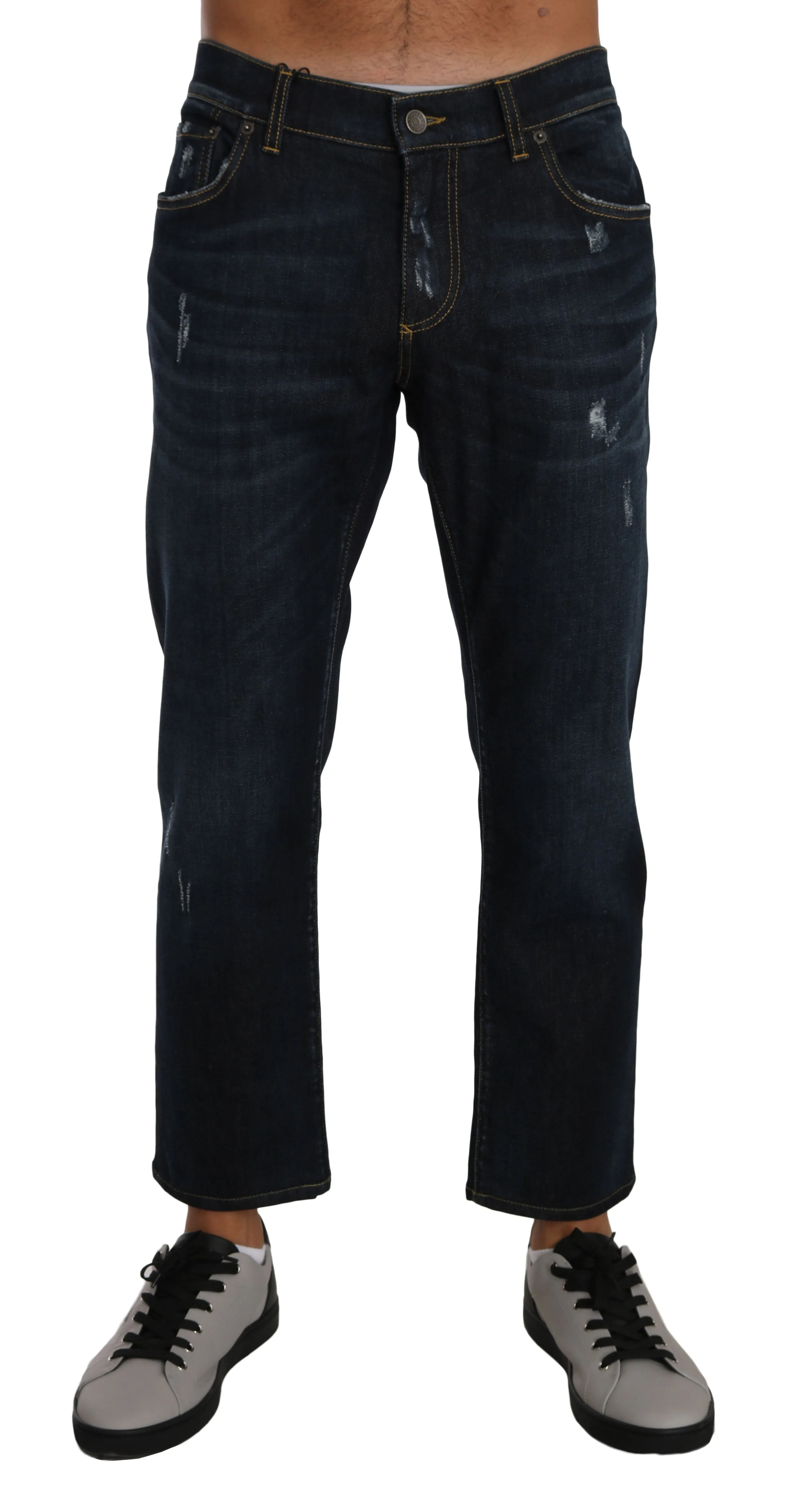Blue Cotton CLASSIC Logo Stretch Jeans Pants