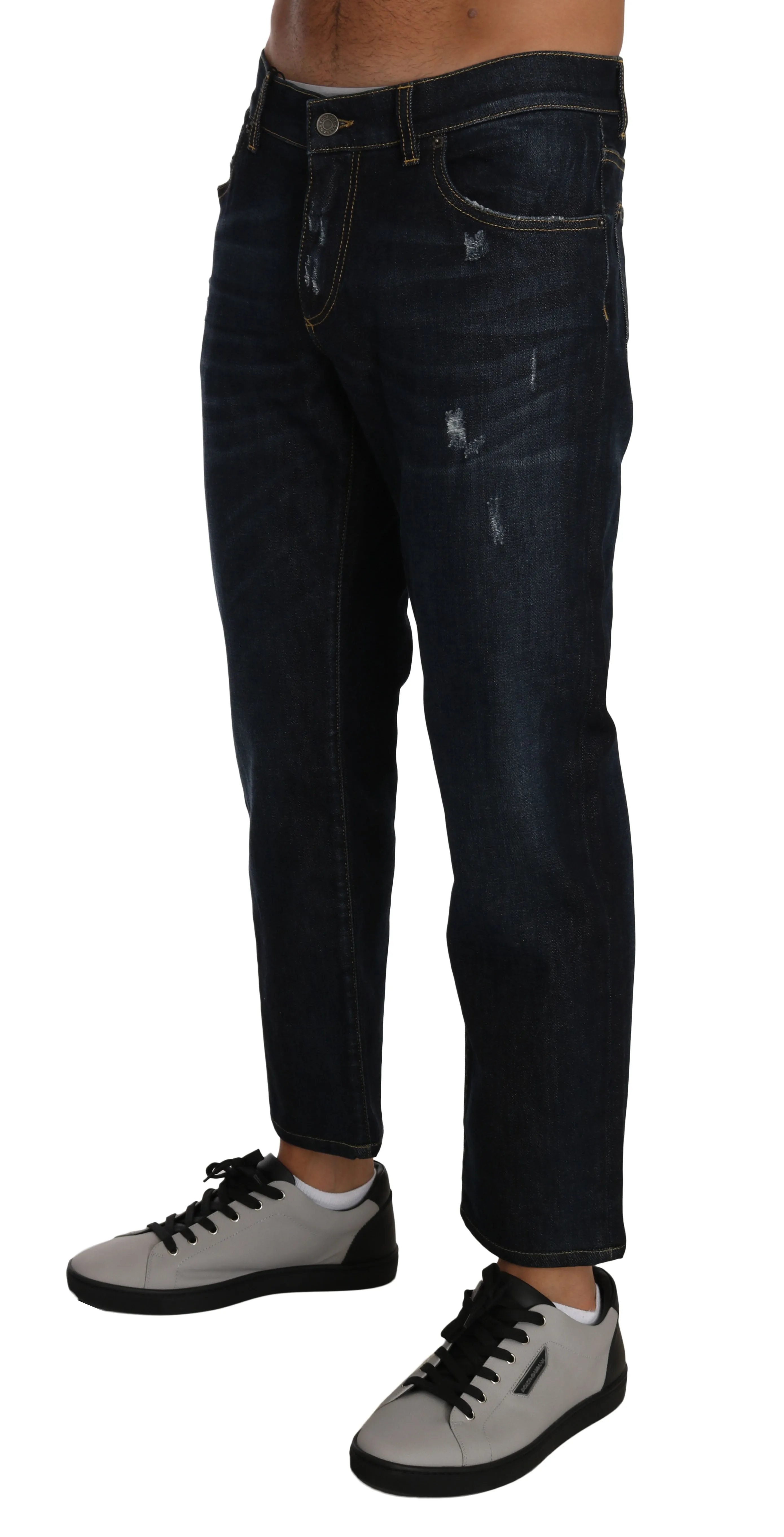 Blue Cotton CLASSIC Logo Stretch Jeans Pants