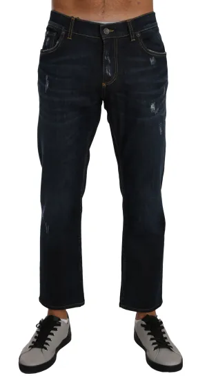 Blue Cotton CLASSIC Logo Stretch Jeans Pants