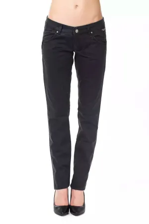 Blue Cotton Women Pant