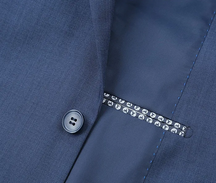 Blue Dress Suit Slim Fit 2 Piece Notch Lapel