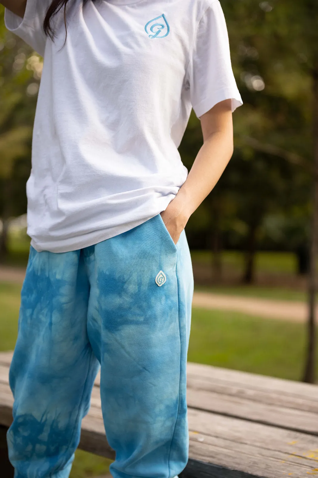Blue Frost Tie Dye Joggers