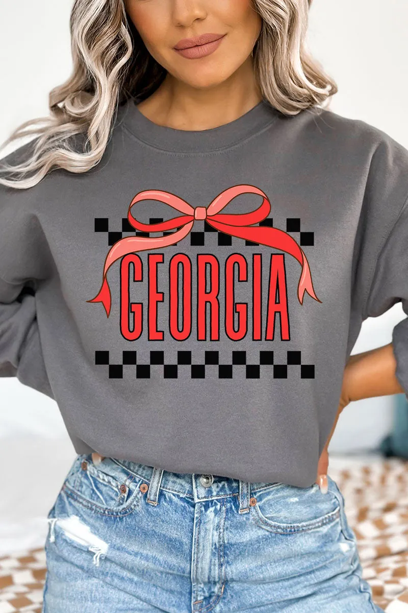 Bow Georgia Check Unisex NuBlend Crew Sweatshirt