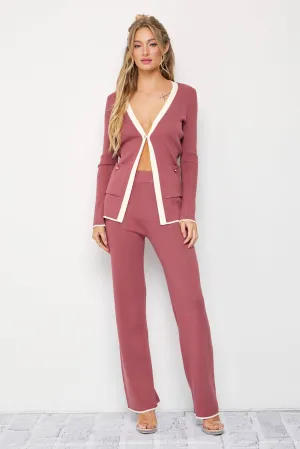 Callie Knit Cardigan and Pants Set