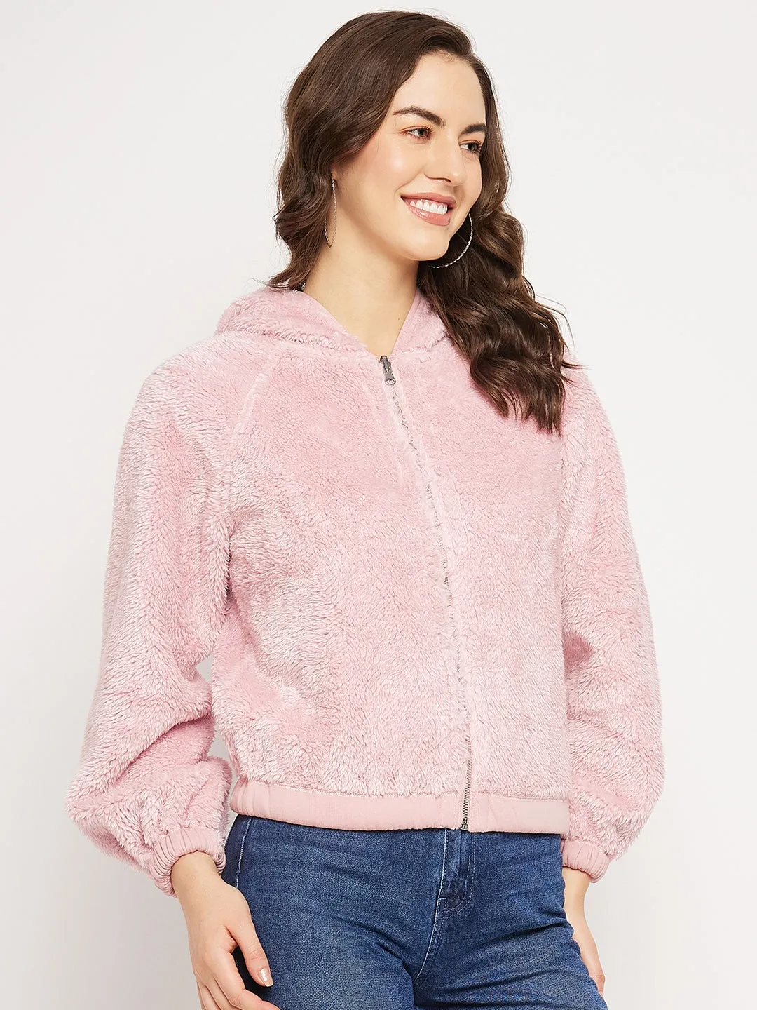 Camla Barcelona Fleece Baby Pink Hooded Sweatshirt