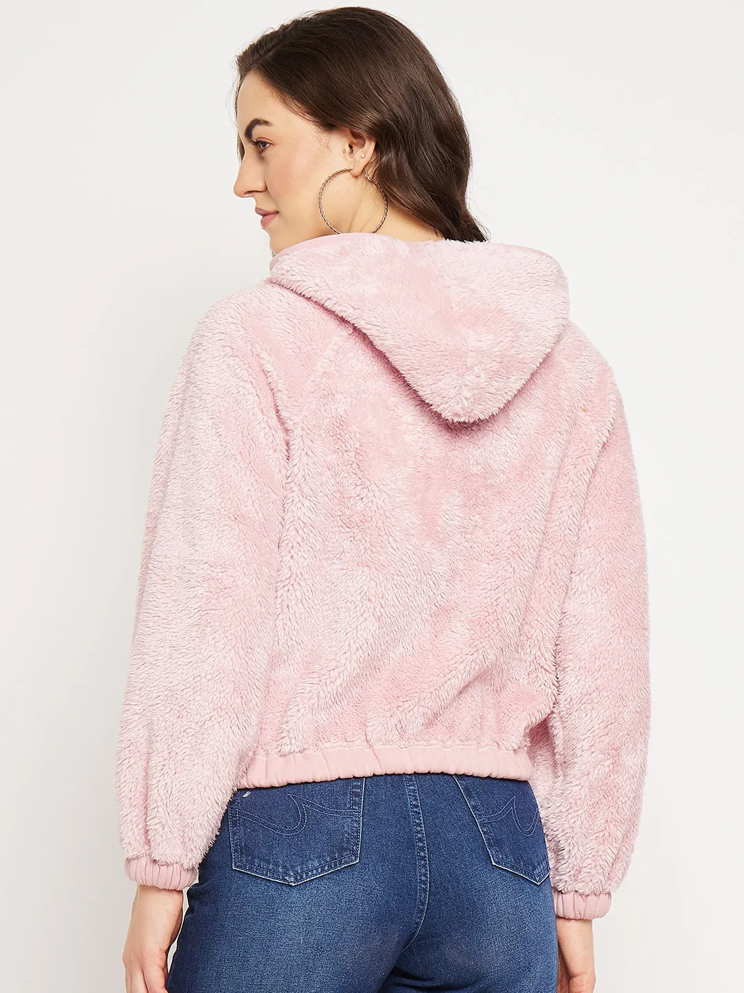 Camla Barcelona Fleece Baby Pink Hooded Sweatshirt