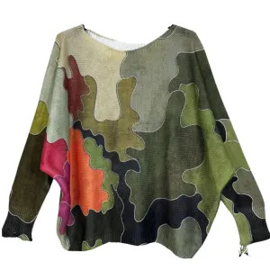 Camo Style Printed Sweater