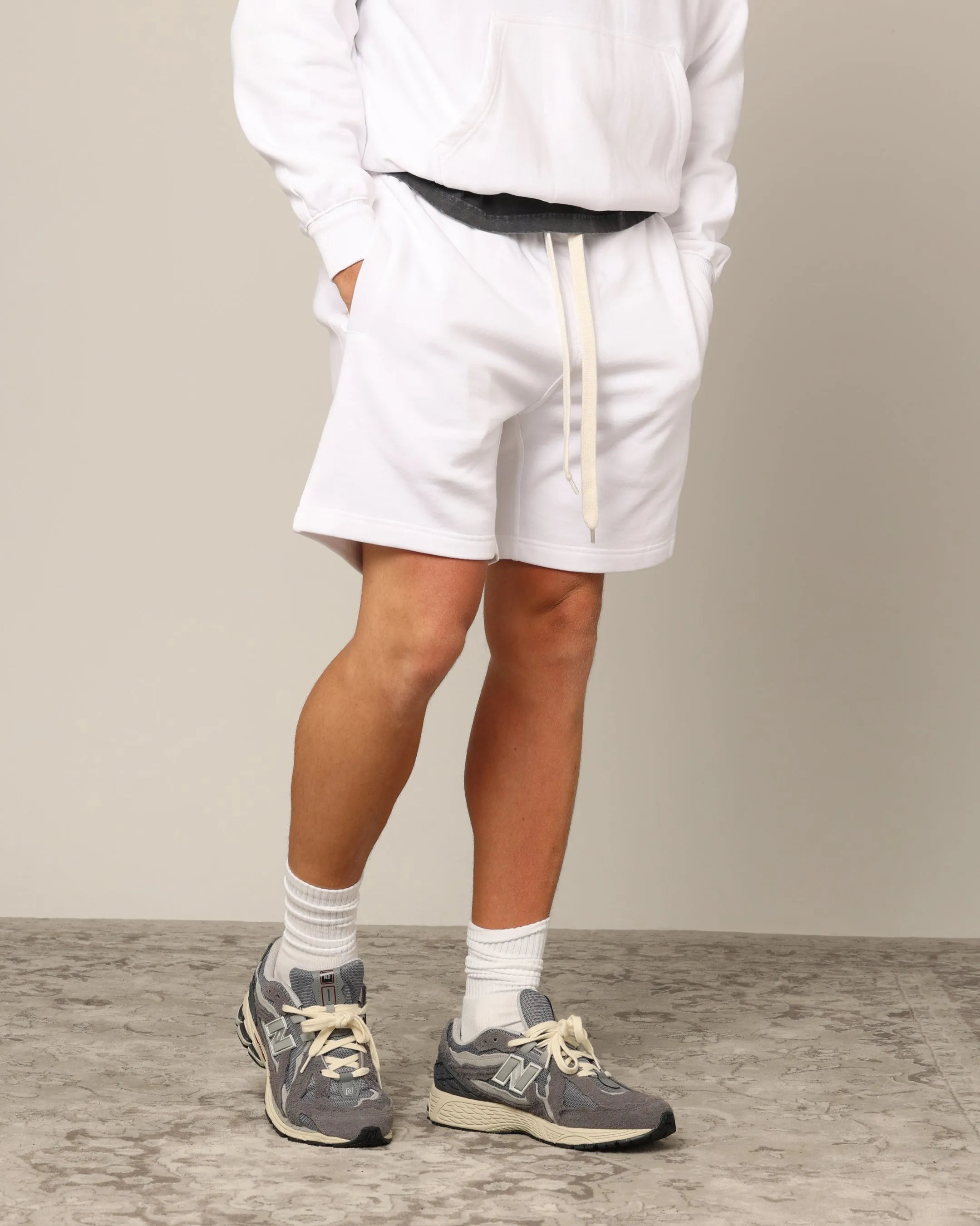 Carré Blanc Classic Sweat Shorts White
