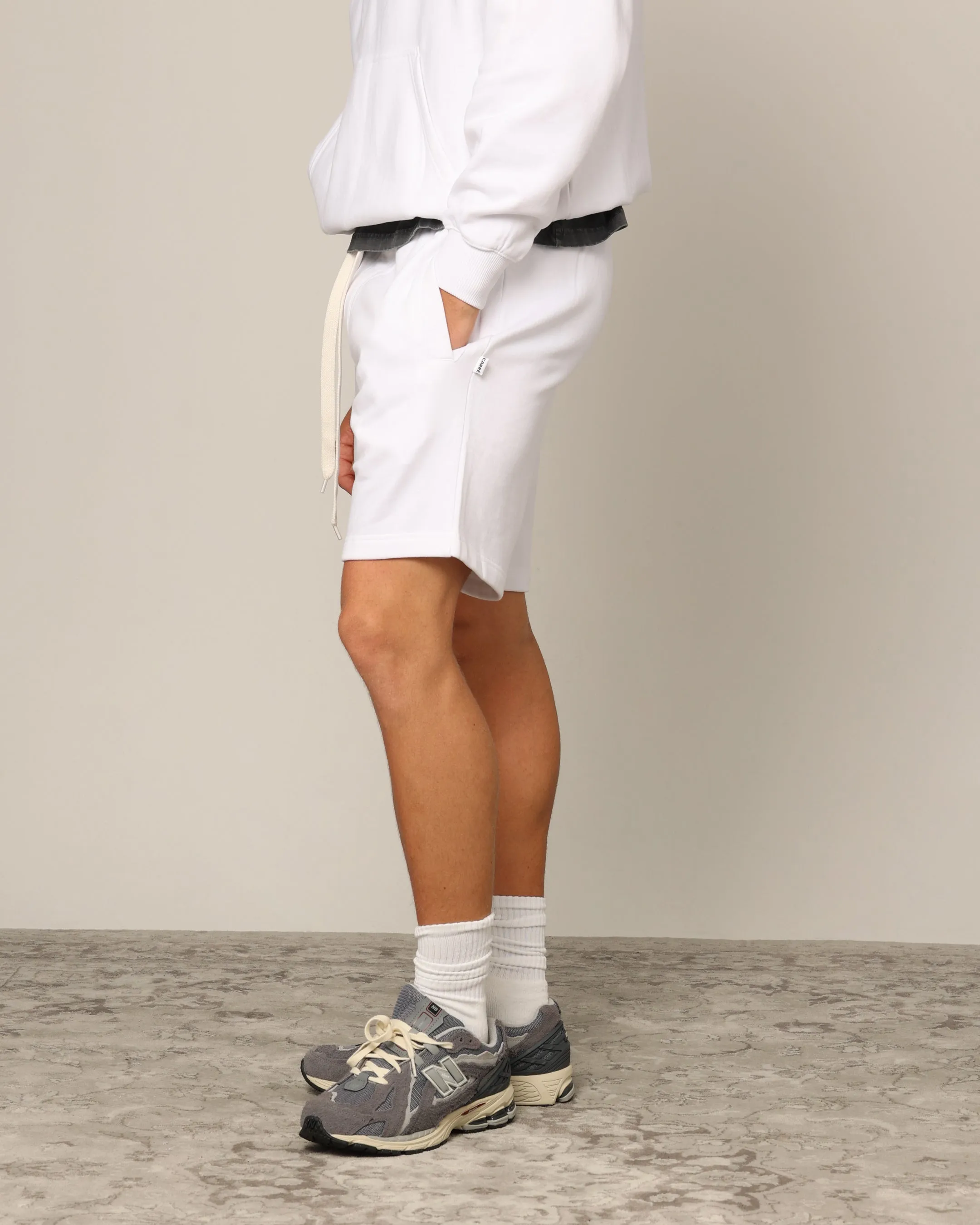 Carré Blanc Classic Sweat Shorts White