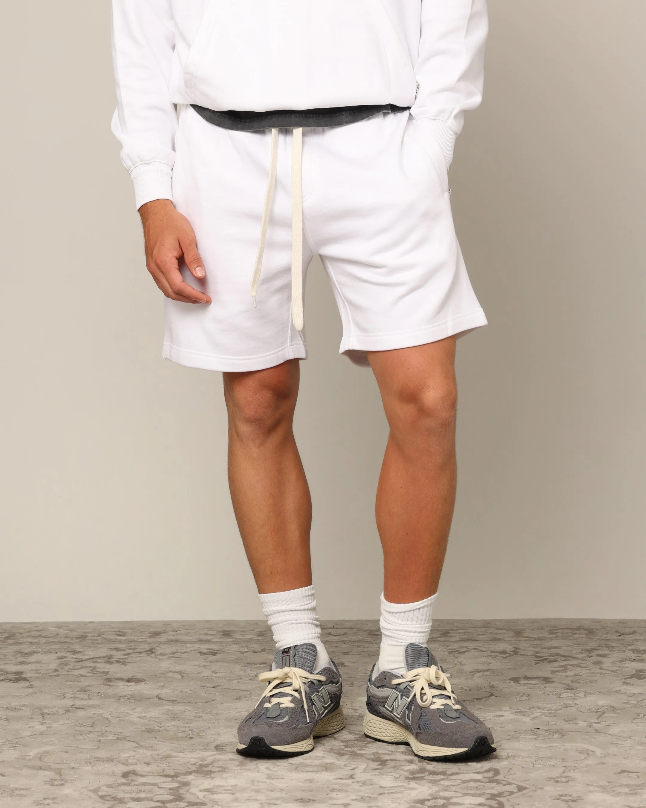 Carré Blanc Classic Sweat Shorts White