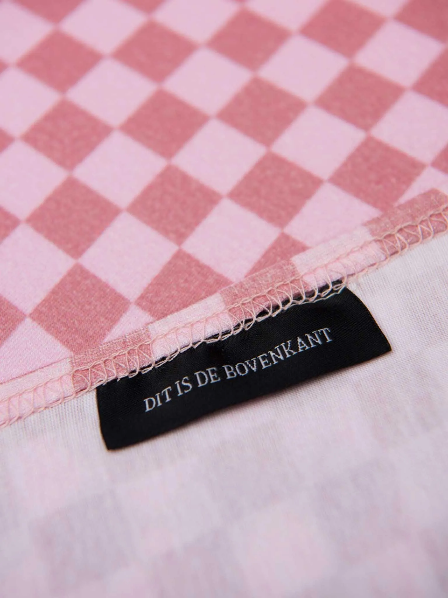 Check Double Pink hoeslaken
