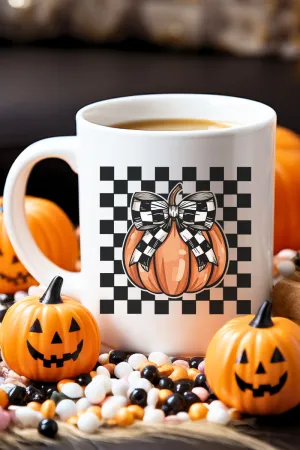 Check It Out Coquette Pumpkin Ceramic Mug