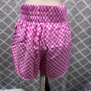 Check Print Short/Pink