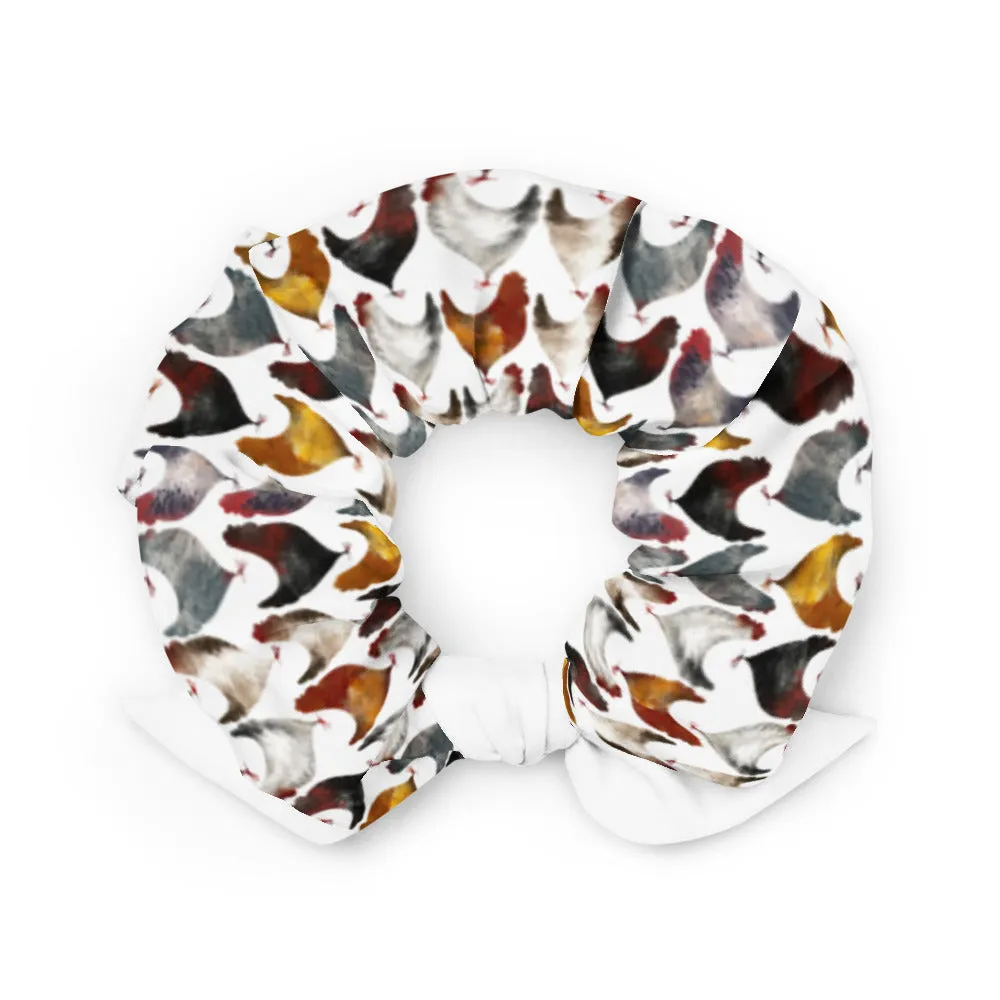Chicken Print Scrunchie