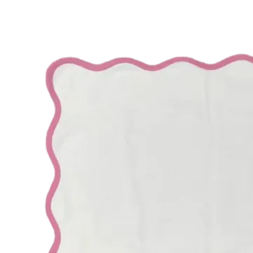 Classic Solid Scalloped Cotton Placemats