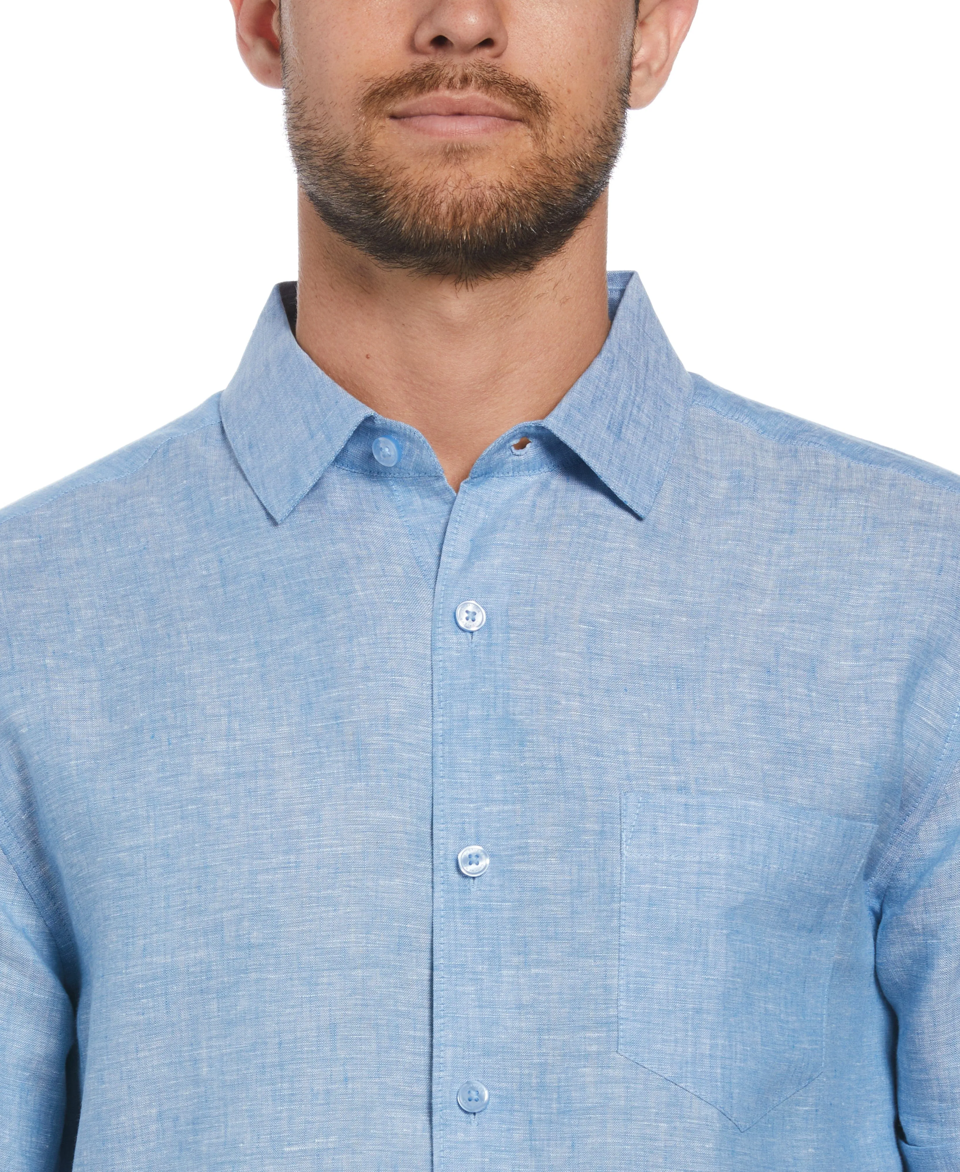 Classic Two-Tone Linen Shirt