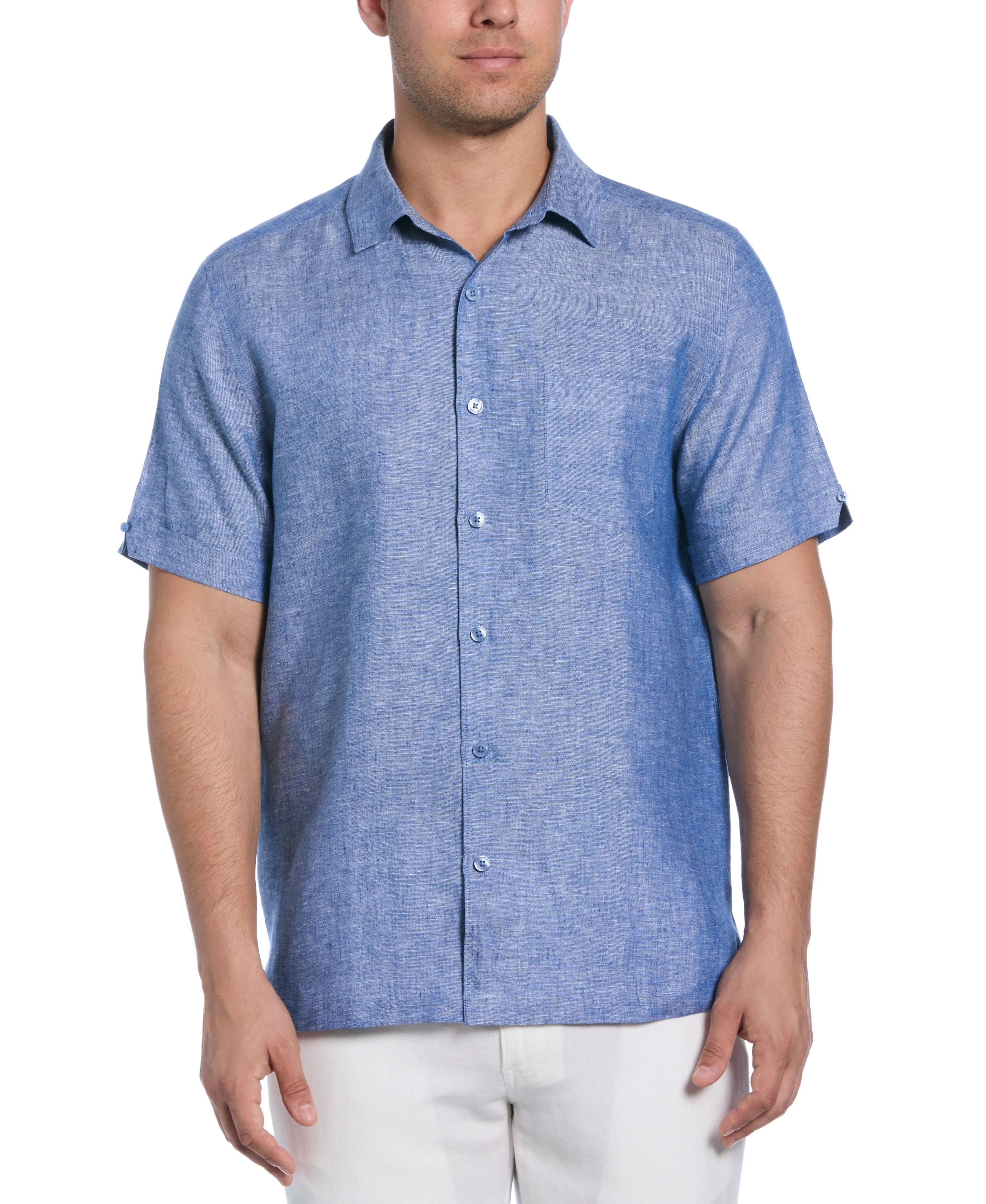 Classic Two-Tone Linen Shirt