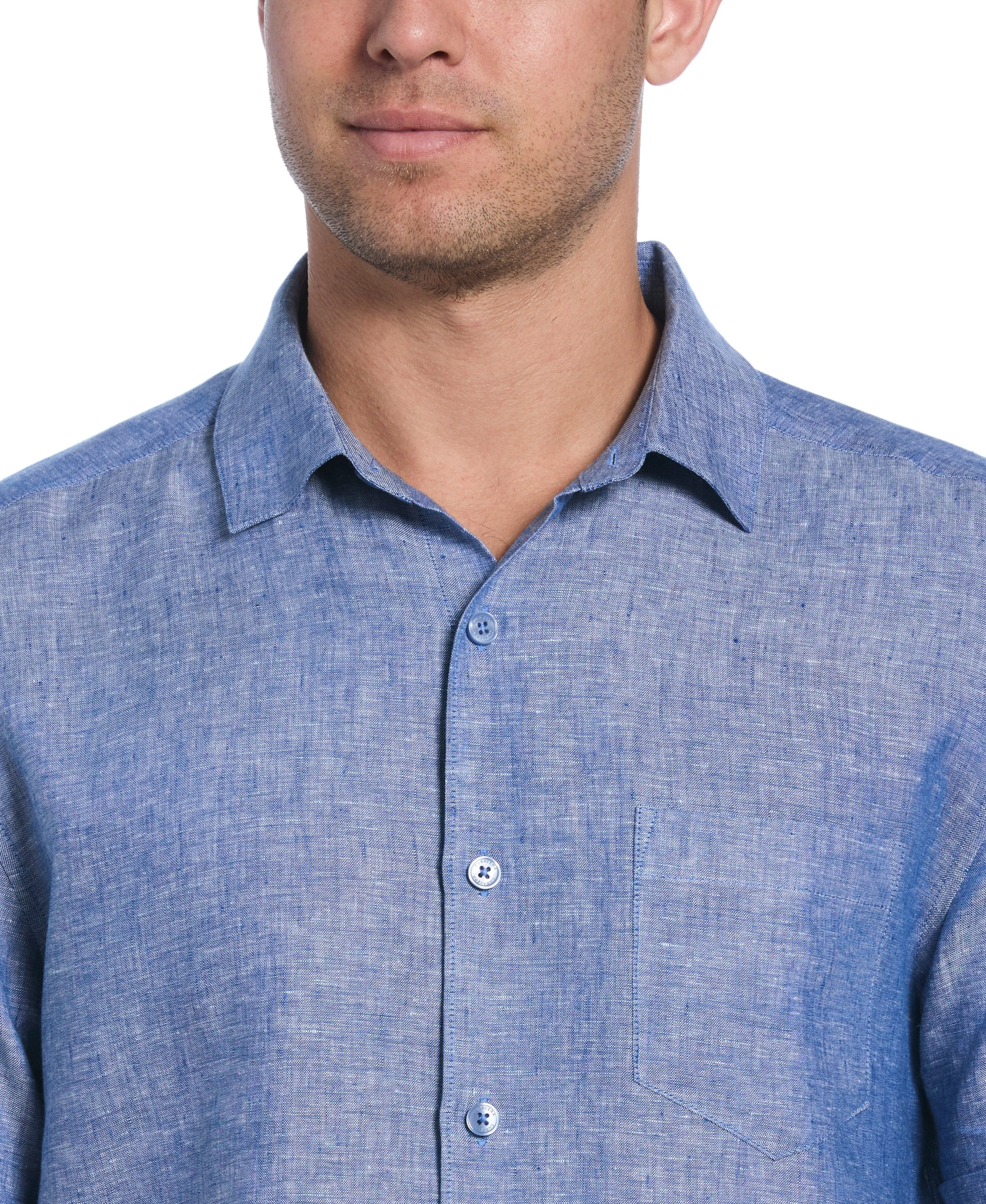 Classic Two-Tone Linen Shirt