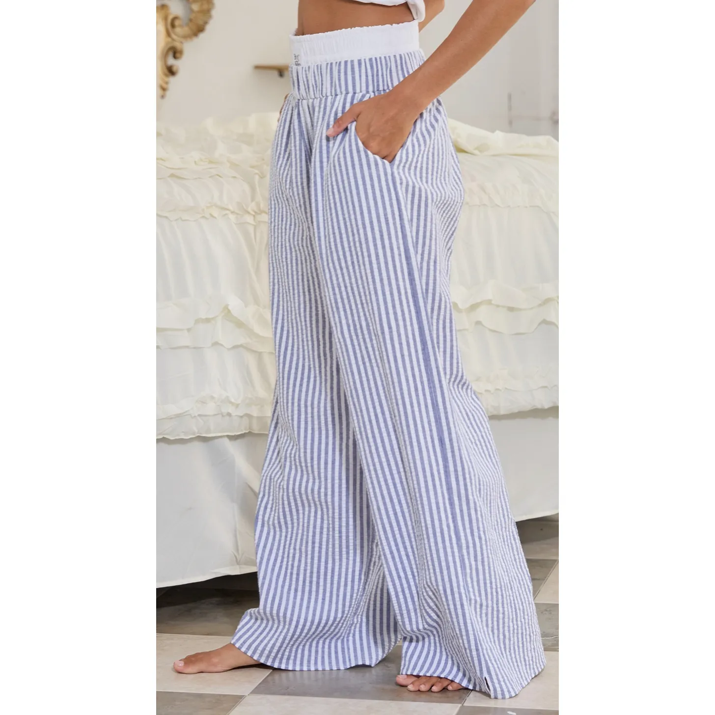 Coastal Breeze Striped Lounge Pants