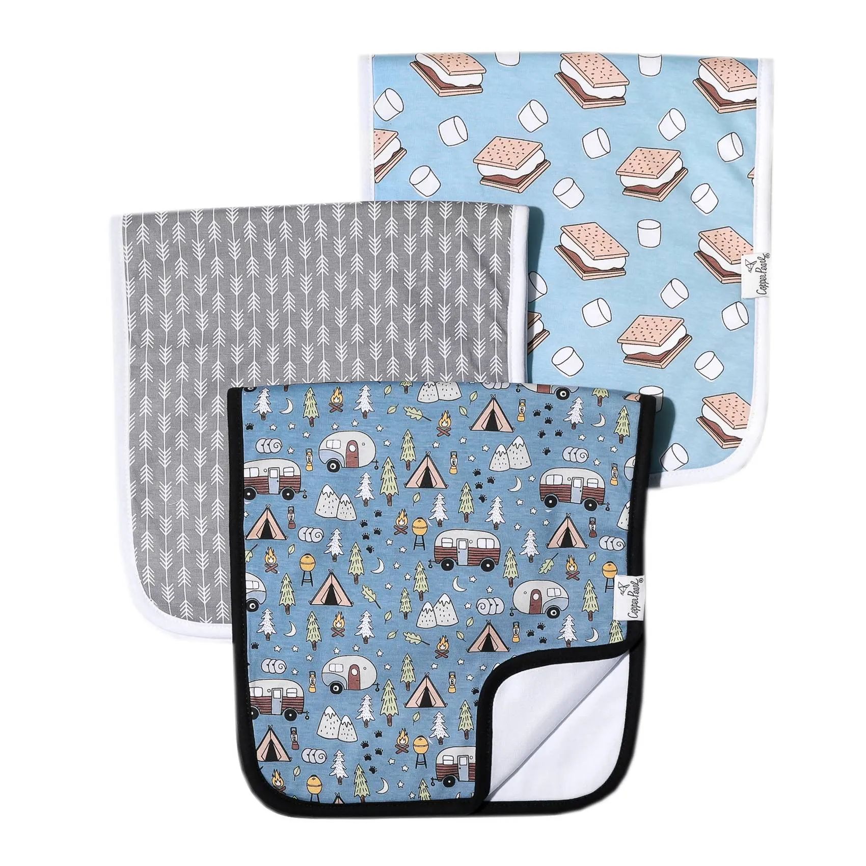 Copper Pearl Bridger Burp Cloth Set
