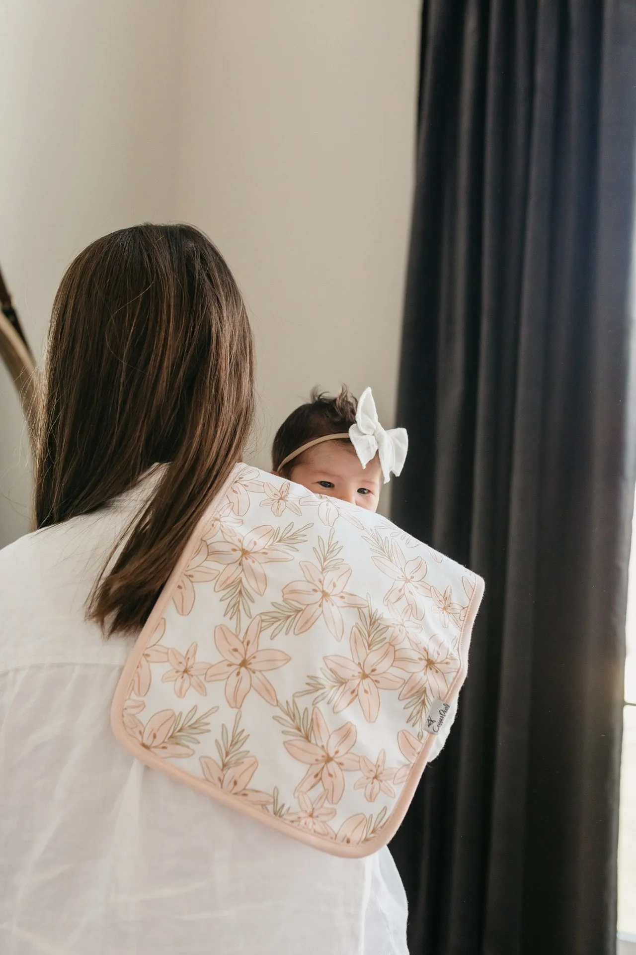 Copper Pearl Coral Premium Burp Cloth Set