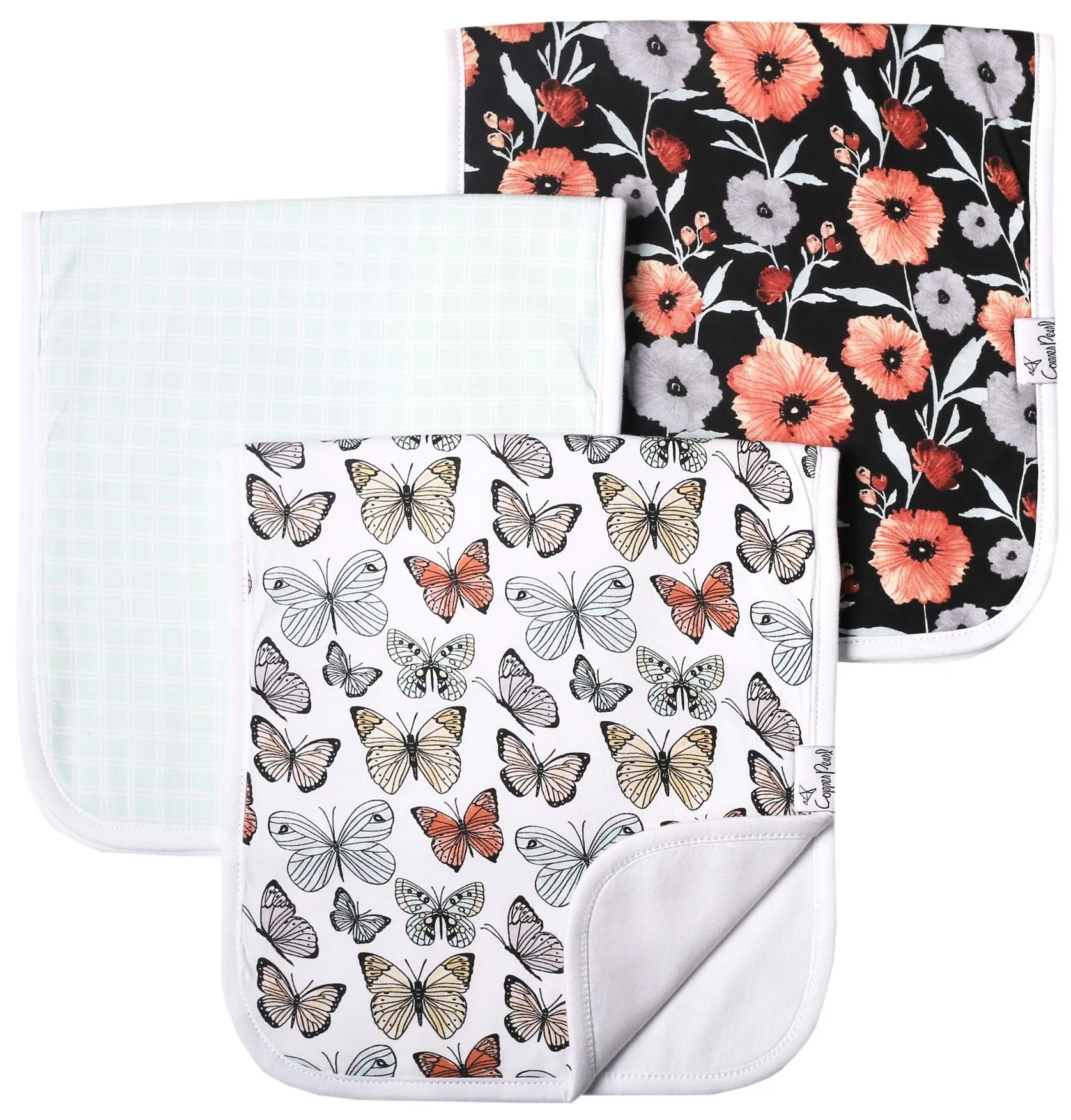 Copper Pearl Dot Premium Burp Cloth Set