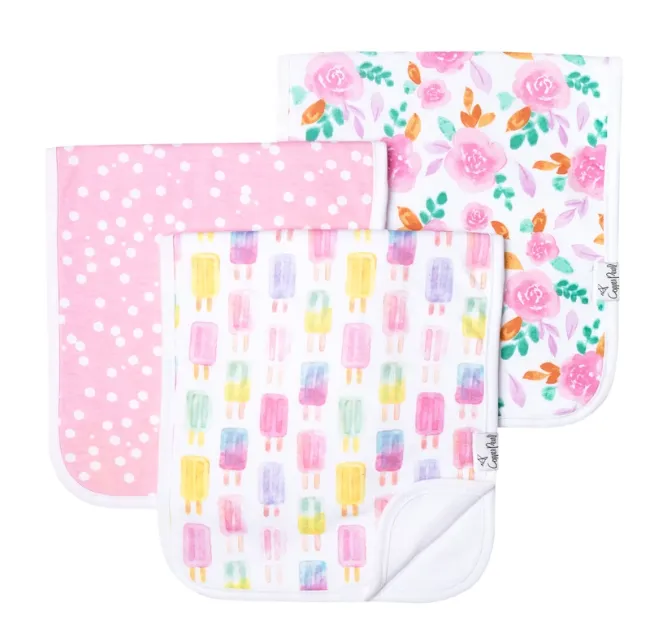 Copper Pearl Single Burp Cloth- Summer