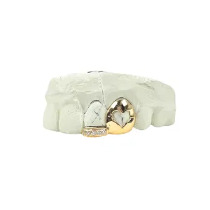 Custom Open Face Heart with Diamond Bar Trim