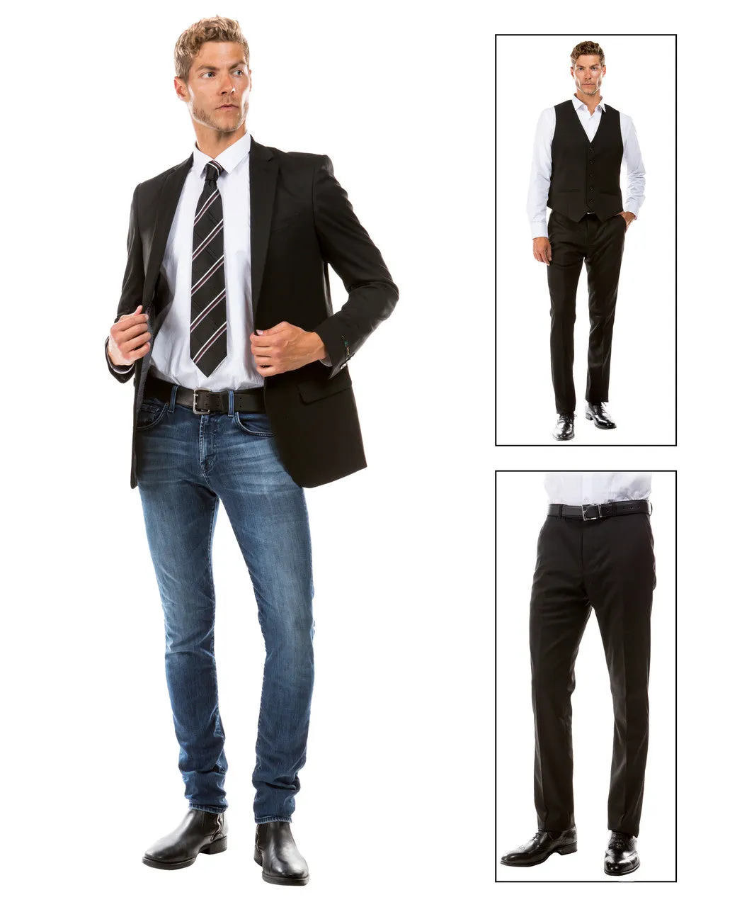 Dark Grey Zegarie Suit Separates Solid Dinner Jacket For Men MJ346-03