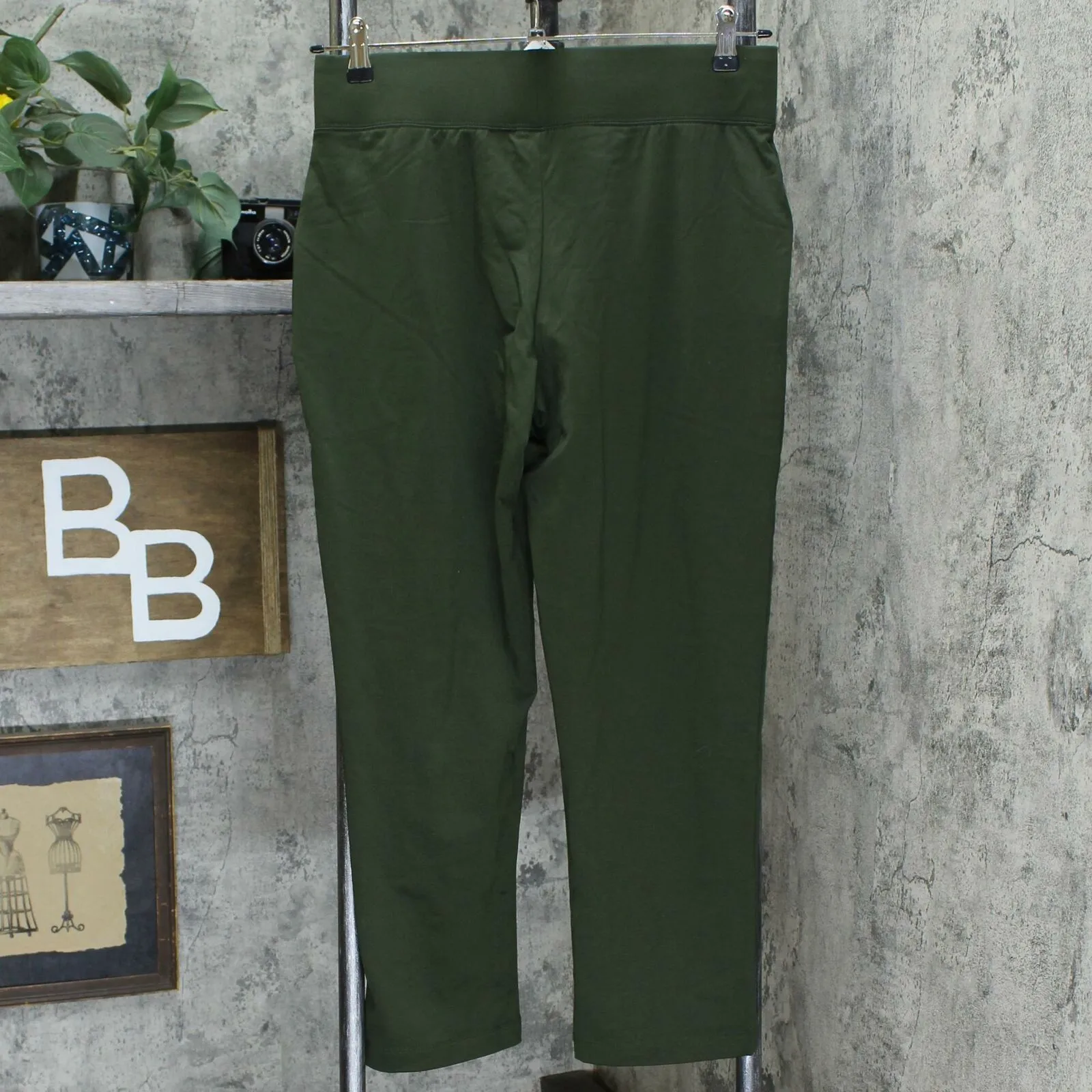 Denim & Co. Petite Active Fleece Back Straight Leg Knit Pants