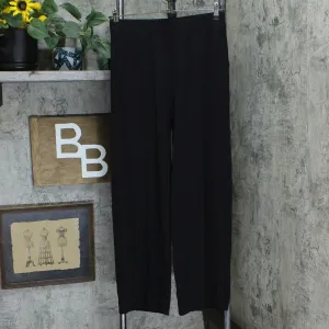 Denim & Co. Women's Pull-On Wide-Leg Beach Pants Black Small