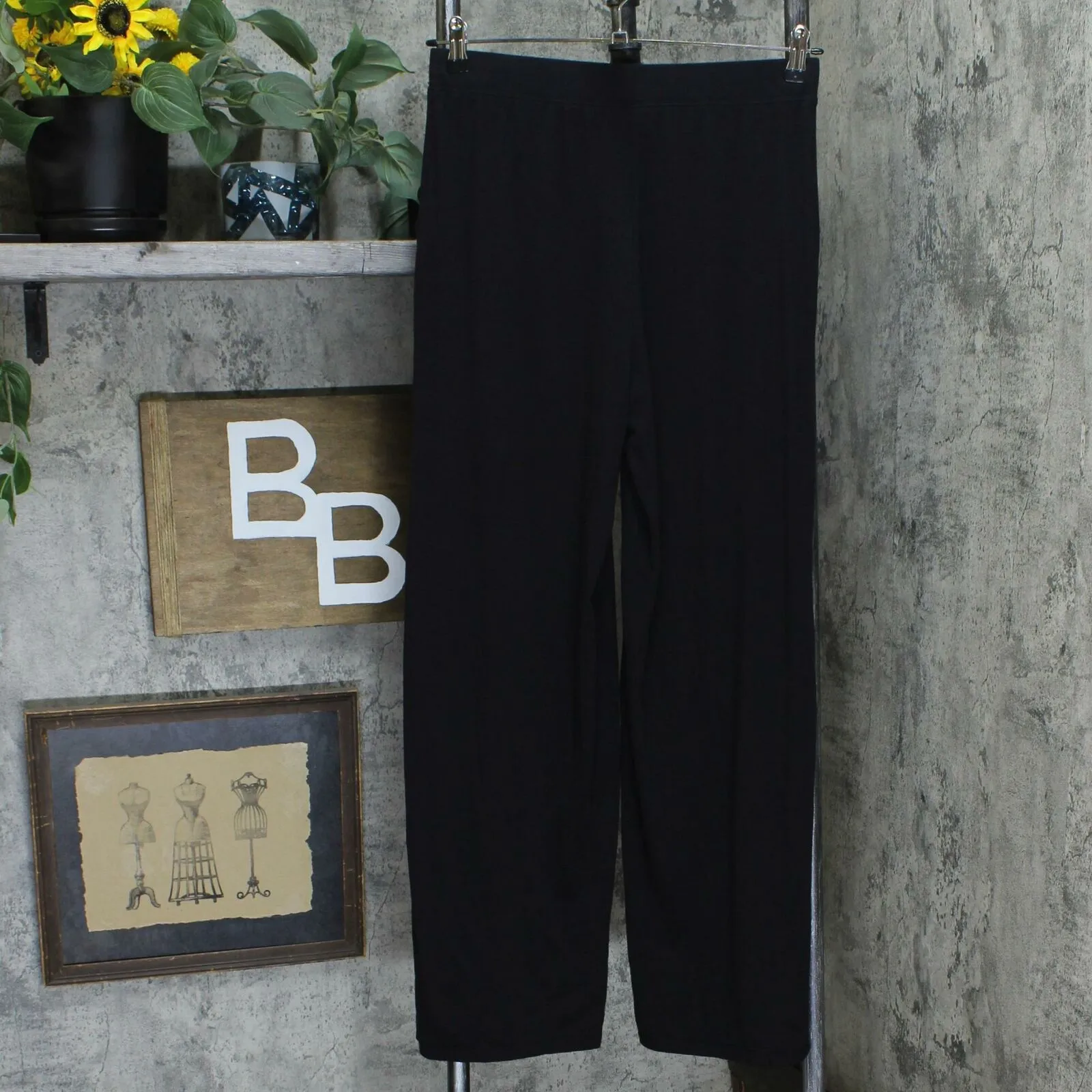 Denim & Co. Women's Pull-On Wide-Leg Beach Pants Black Small