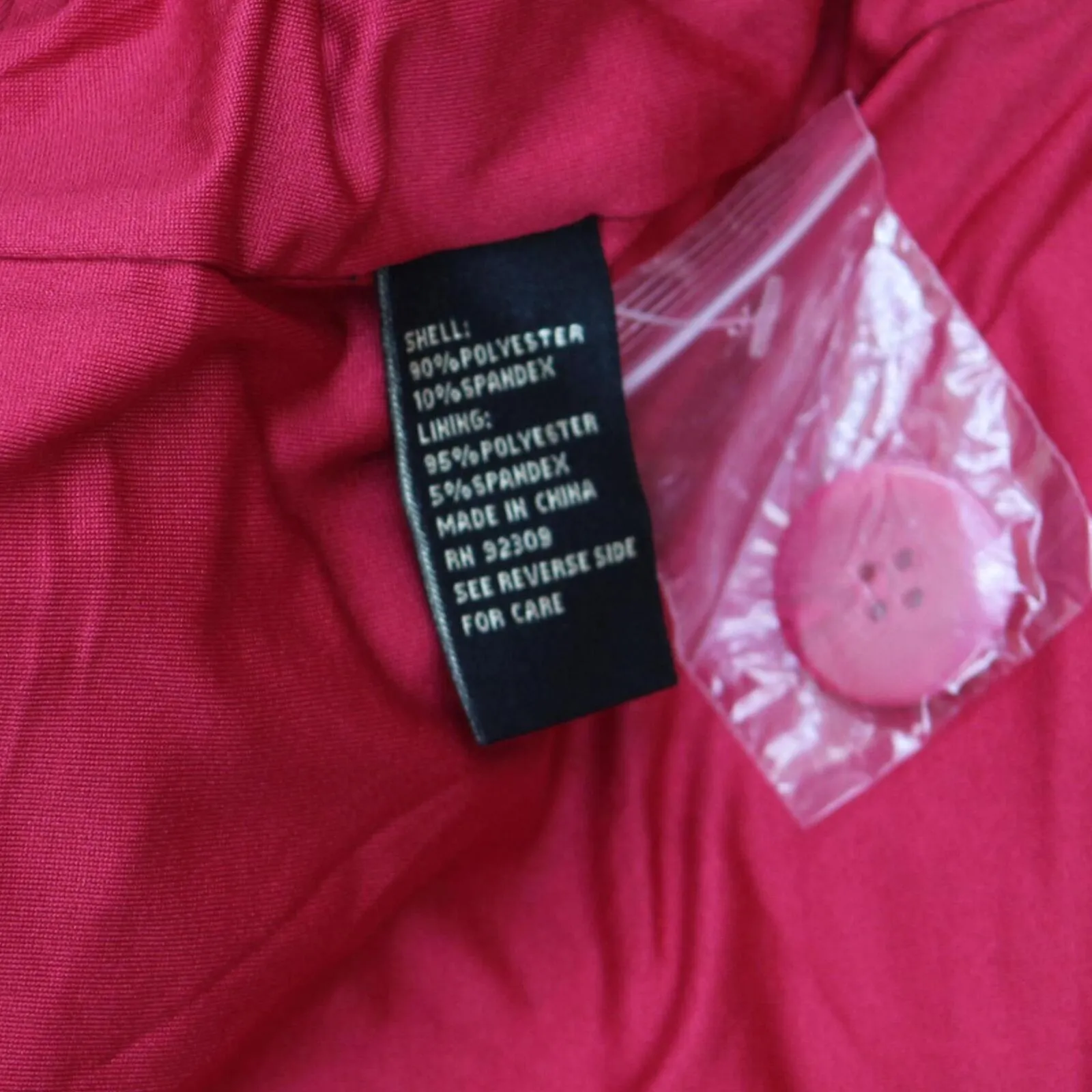 DG2 Womens Wrinkle-Resistant Gabardine Blazer Jacket 648275 Magenta Pink Red 1X