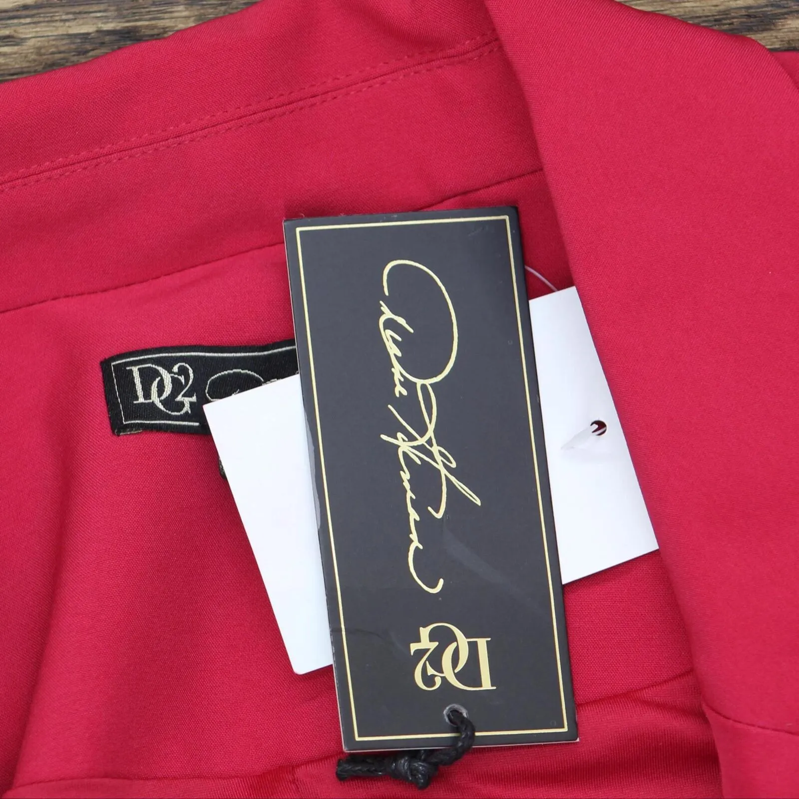 DG2 Womens Wrinkle-Resistant Gabardine Blazer Jacket 648275 Magenta Pink Red 1X