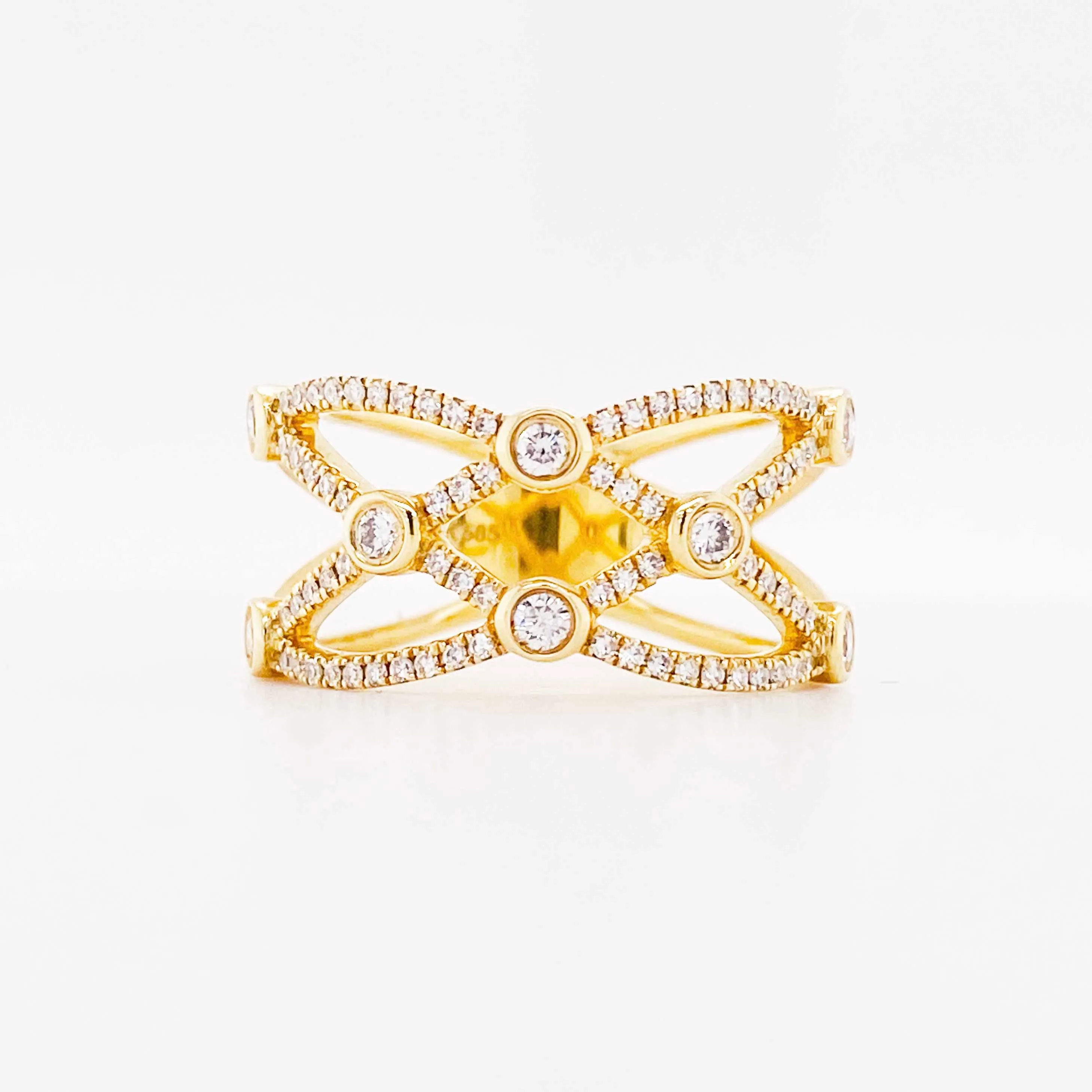 Diamond Weave Wide Fashion Band