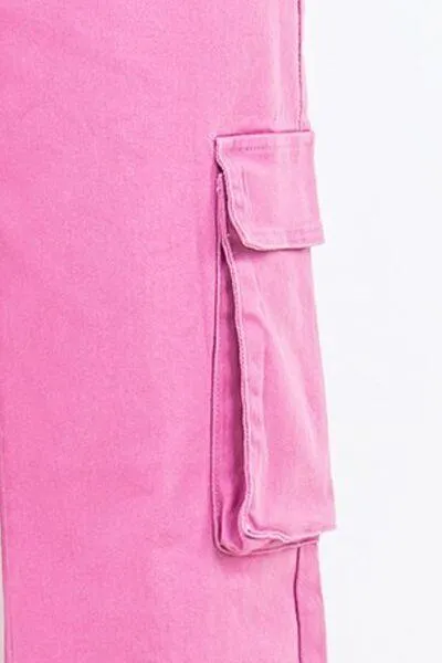 Drawstring Wide Leg Cargo Pants