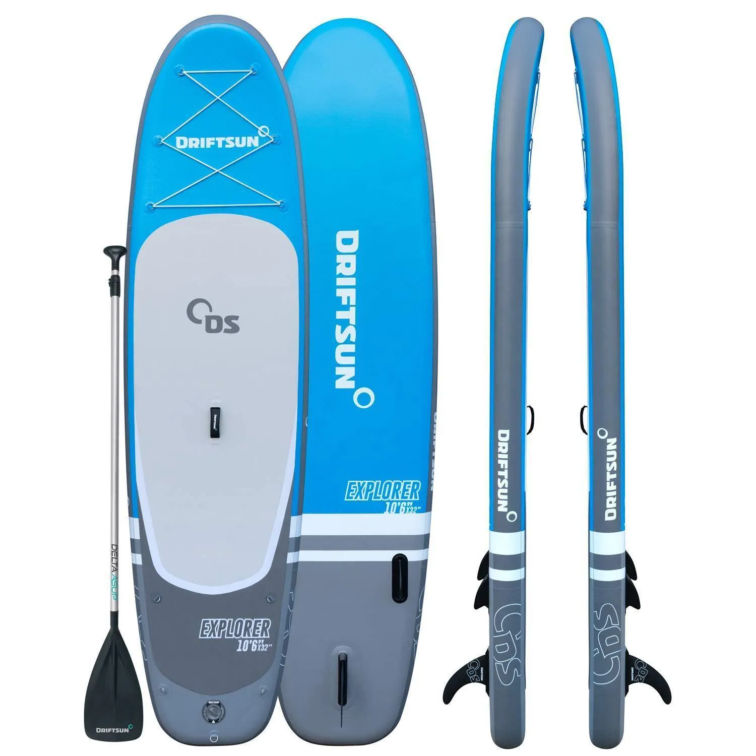 Driftsun Explorer 10’ 6" Inflatable Stand Up Paddleboard Kit for Beginners All-Around Use