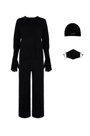ECO: Black Round Neck Set