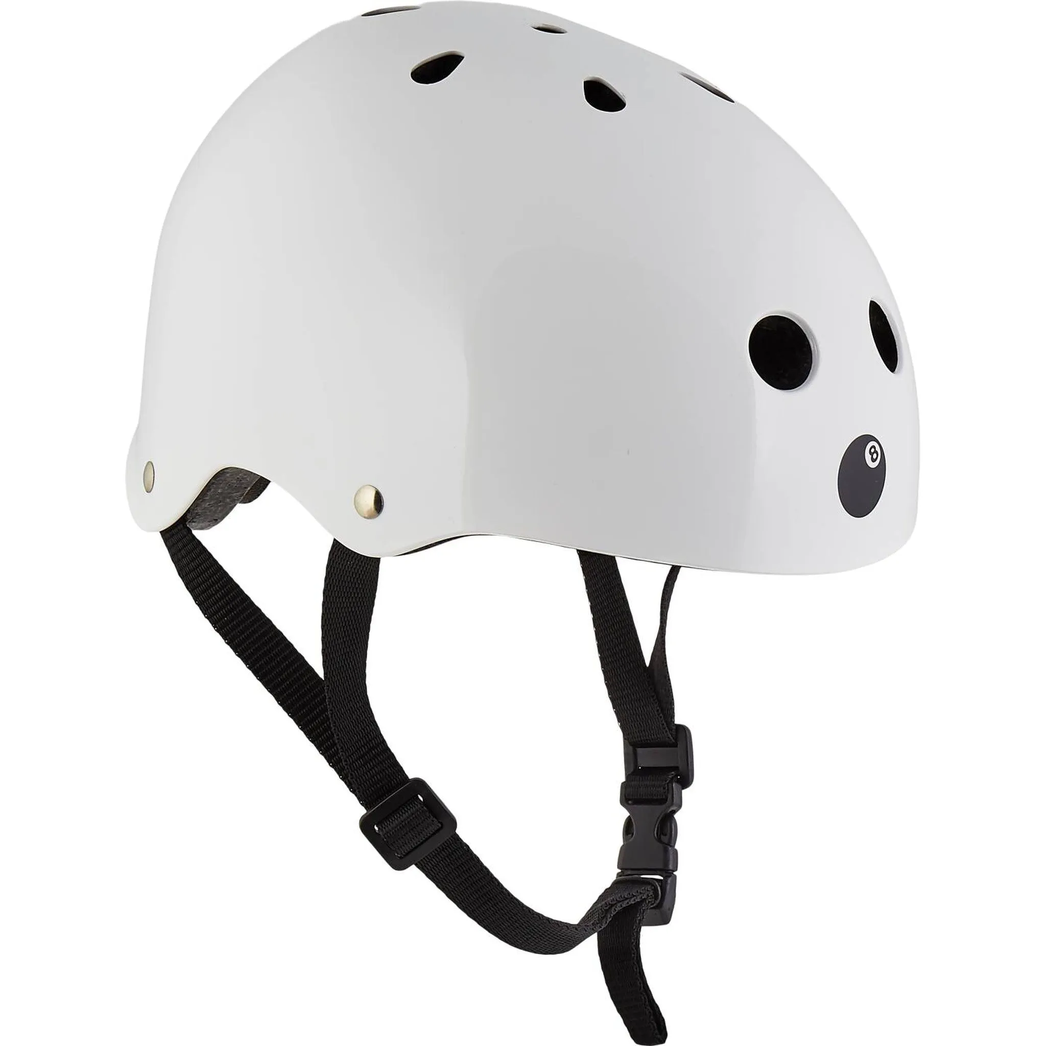 Eight Ball Skaterhjelm - White Gloss