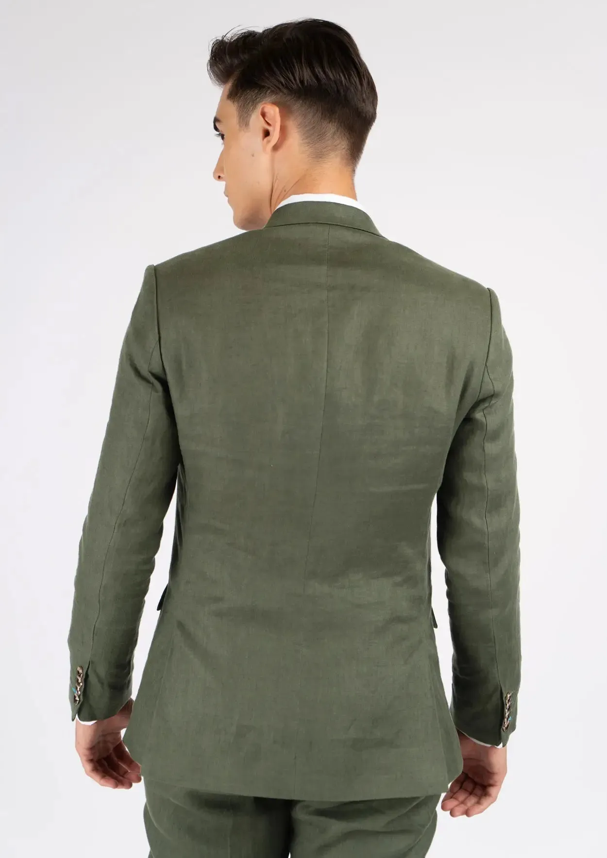 Eldridge Juniper Green Linen Jacket