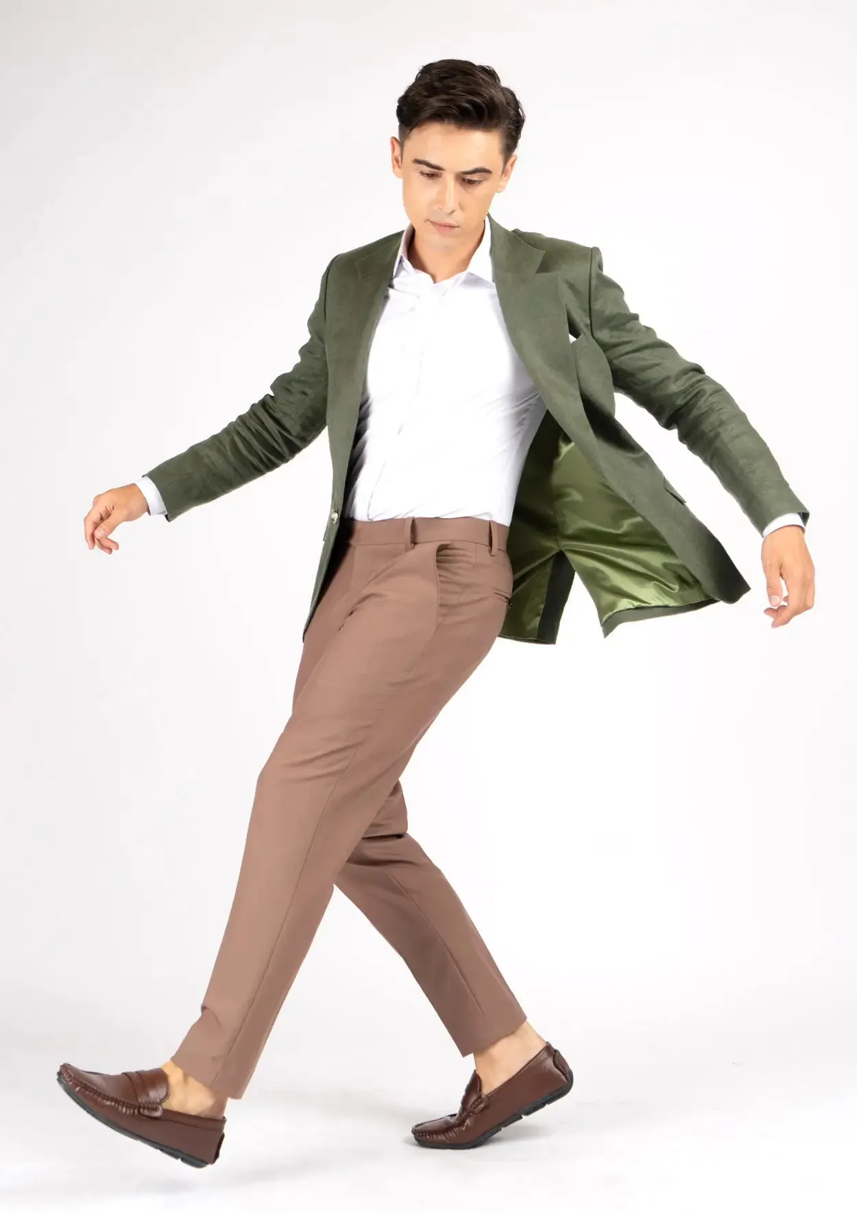 Eldridge Juniper Green Linen Jacket