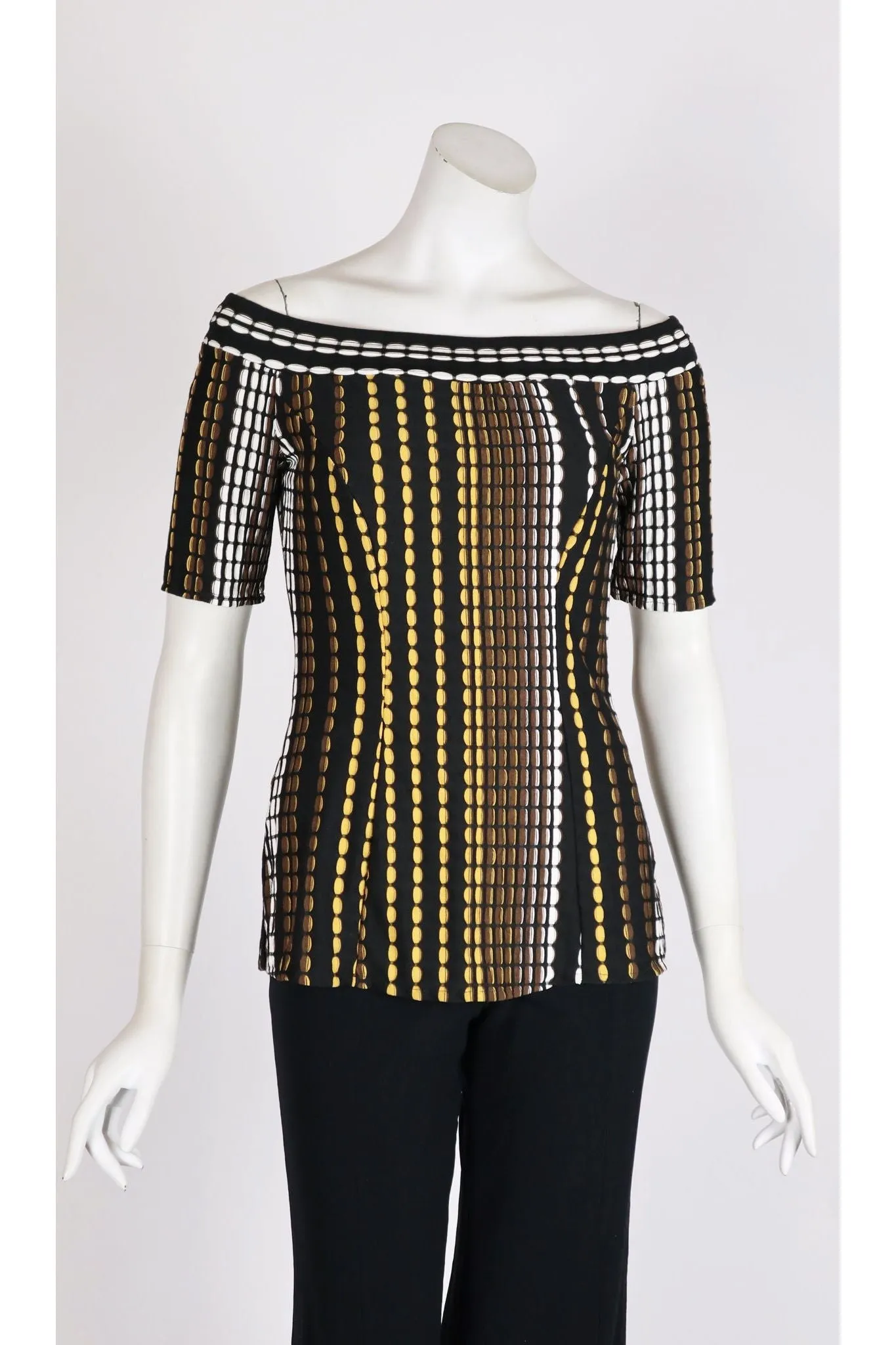 EMYNET On Off Shoulder Short Sleeves Top