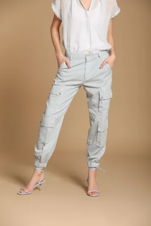 Evita Cargo women's cargo pants in gabardine curvy fit